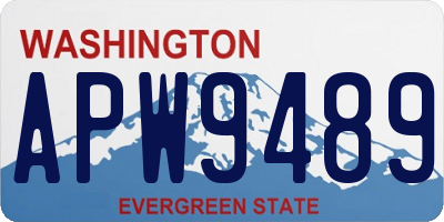 WA license plate APW9489