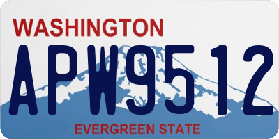 WA license plate APW9512