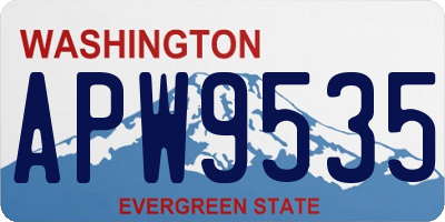 WA license plate APW9535