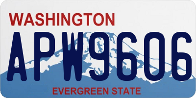 WA license plate APW9606