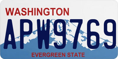 WA license plate APW9769