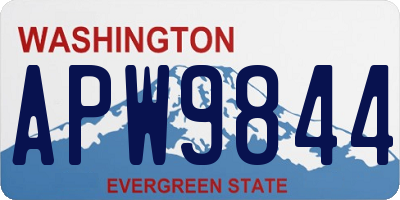 WA license plate APW9844