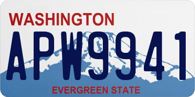 WA license plate APW9941