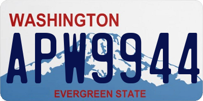 WA license plate APW9944