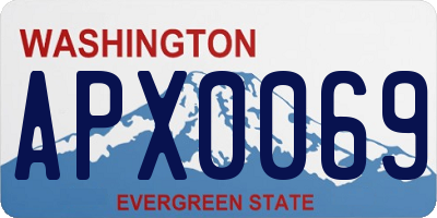 WA license plate APX0069