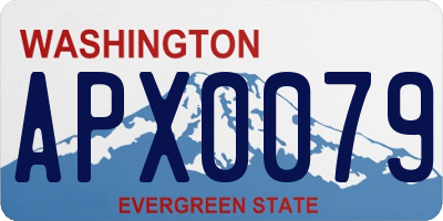 WA license plate APX0079