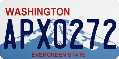 WA license plate APX0272