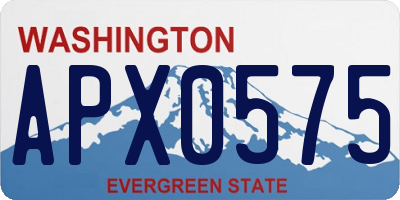WA license plate APX0575