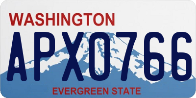 WA license plate APX0766