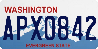 WA license plate APX0842