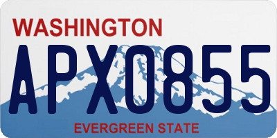 WA license plate APX0855