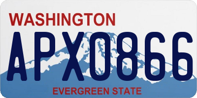 WA license plate APX0866