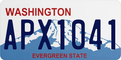 WA license plate APX1041