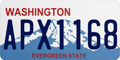 WA license plate APX1168