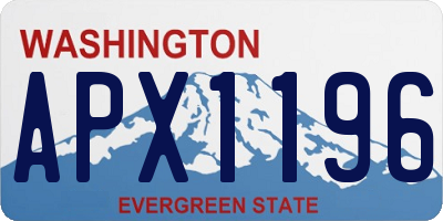 WA license plate APX1196