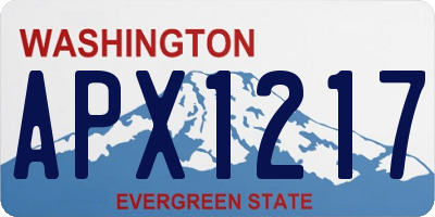 WA license plate APX1217