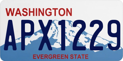 WA license plate APX1229