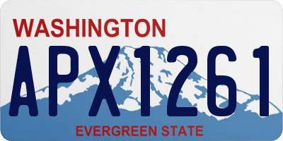 WA license plate APX1261