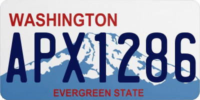 WA license plate APX1286