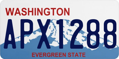 WA license plate APX1288