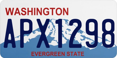 WA license plate APX1298