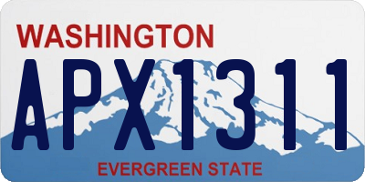 WA license plate APX1311