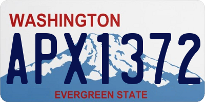 WA license plate APX1372