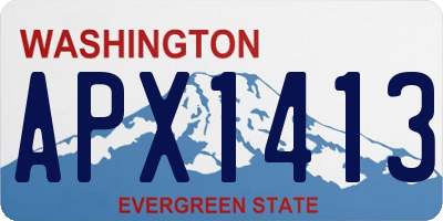 WA license plate APX1413