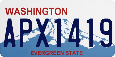 WA license plate APX1419