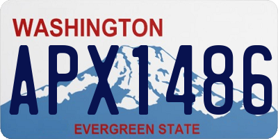 WA license plate APX1486
