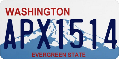 WA license plate APX1514
