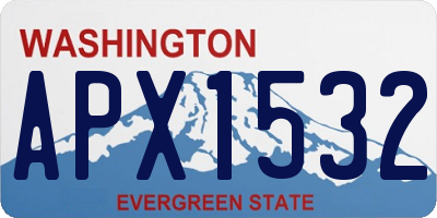 WA license plate APX1532