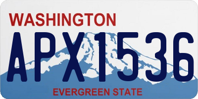 WA license plate APX1536