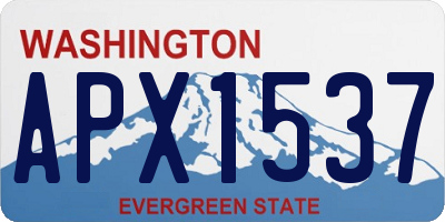 WA license plate APX1537