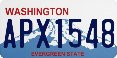WA license plate APX1548