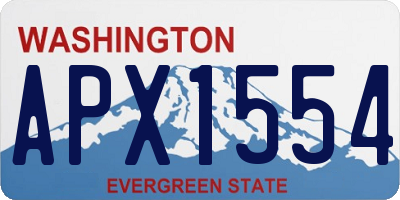 WA license plate APX1554