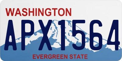 WA license plate APX1564