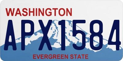 WA license plate APX1584