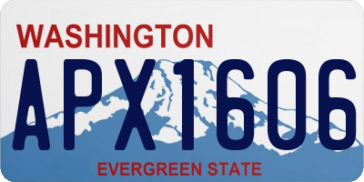 WA license plate APX1606