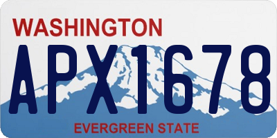 WA license plate APX1678