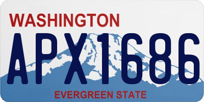 WA license plate APX1686