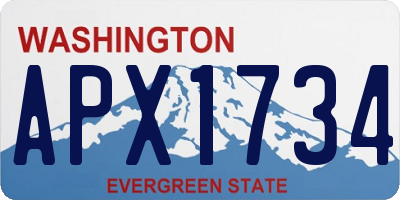 WA license plate APX1734