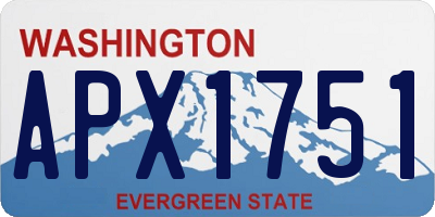 WA license plate APX1751