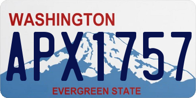 WA license plate APX1757