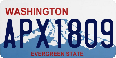 WA license plate APX1809