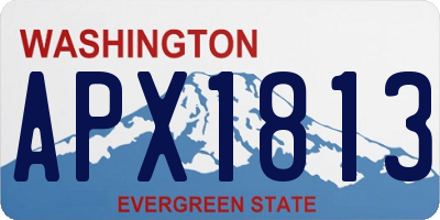 WA license plate APX1813