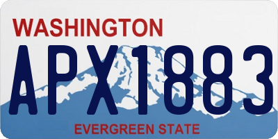 WA license plate APX1883