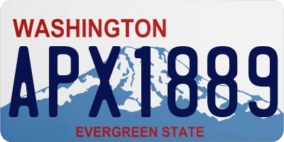 WA license plate APX1889