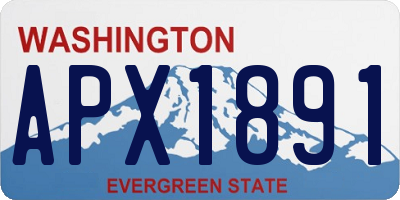 WA license plate APX1891