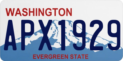 WA license plate APX1929